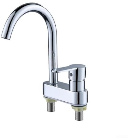 Hot and Cold Faucets,Countertop Hand Washbasins Hot and Cold Basins Double-hole Washbasin Faucets