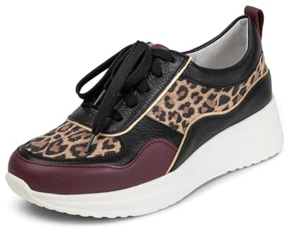 VITAFORM Bequeme Damen Schuhe - Sneaker Damen Leder - Damen Sneaker aus italienischem schwarz 40