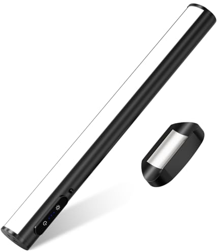 bravzurg Luce LED Sottopensile Cucina, 4000mAh Lampada da Scrivania Senza Fili con Telecomando e Magnetica, Luci Tavolo Ricaricabile per Parete, Specchio Bagno, Mensola, Pensile, Armadio, Muro
