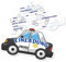 Werfunee - 12er Einladungskarten Kindergeburtstag Junge - 13 x 8 cm Polizeiauto Einladungskarten Geburtstag - Einladung Kindergeburtstag Junge - Geburtstagseinladungen Junge