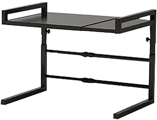 RVWLWMV Estante para microondas de Acero al Carbono de un Solo Nivel, encimera escalable, Ahorra Espacio, Soporte Ajustable para microondas para encimera de Cocina