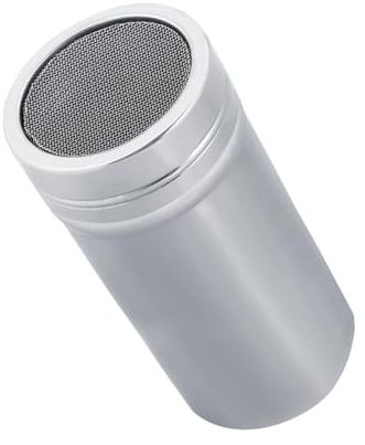 Mehlstreuer Acier Inoxydable Acier Inoxydable Poudre Shaker Chocolat Glaçage Sucre Shaker Tamis 201 Acier Inoxydable Puderzuckerstreuer (Grand)