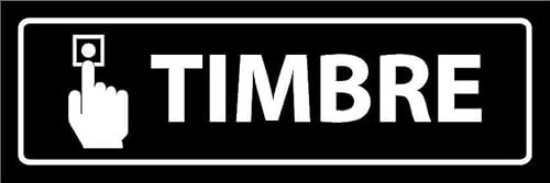 Doorbell, black and white sign SP014 - Self adhesive sticker (450mm x 150mm)