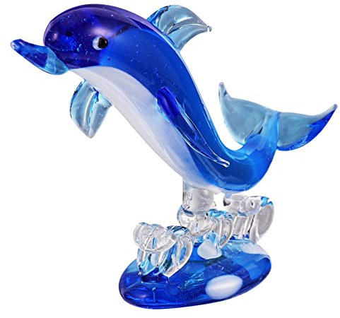 ORFOFE 1Stk Delphin aus Glas bürodeko büro Dekoration Geschenkidee für Reisende Dekoration Schlafzimmer geschke Schreibtischdekorationen Spielzeug Die Delphin-Dekoration Delphin-Skulptur