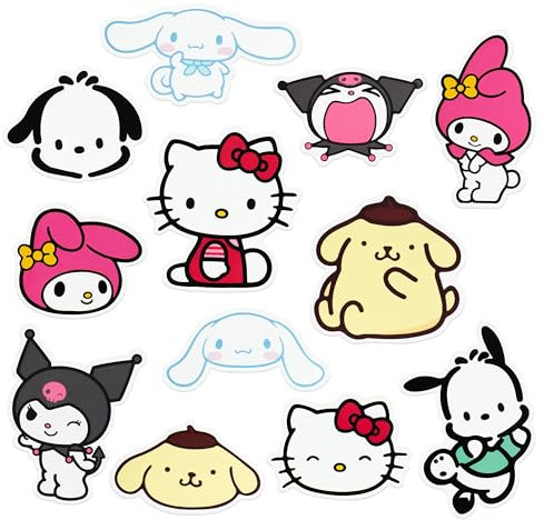 12Pcs Kawaii Cartoon Refrigerator Magnets Cute Anime Characters Fridge Magnetic Stickers Decorative Office Home Kitchen Supplies Essentials Accessories Collection Gift for Locker Whiteboard Dishwasher