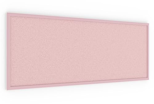 ALLboards Pinnwand mit Pink Holz Rahmen 100x40cm Korktafel Korkwand Pinnwand Kork