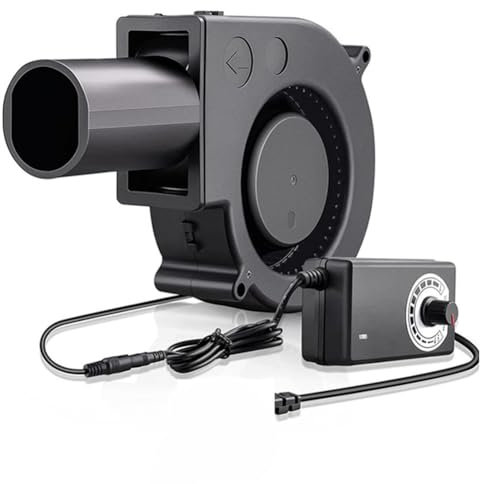 Gebläse Lüfter, DC 12V 2A Radiallüfter Regelbare radial lüfter mit Controller, Turbinen Turbo 90mm Kühlung Ventilator 5500 U/min Radial Lüfter
