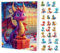 2024 Drachen Weihnachts Countdown Kalender – 24 Tage Weihnachts Adventskalender Mit 2D Drachenanhängern Aus Flachem Acryl | Countdown Zum Weihnachtskalender Weihnachtsdekorationen (C)