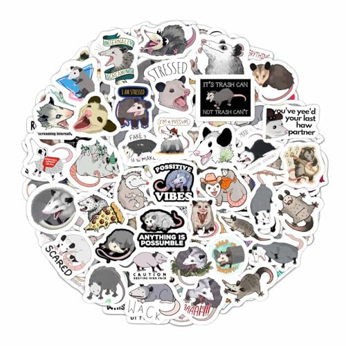 Opossum-Aufkleber für Trinkflaschen, Opossum-Laptop-Aufkleber - Opossumparty-Geschenke und Dekorationen, lustige Opossum-Geschenke - Possum Stickers