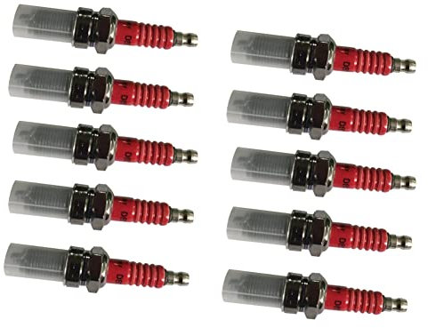 Goufride 10 StüCk D8TC-Elektroden-ZüNdkerze, RennzüNdkerze mit 3 Elektroden für 125 Motorrad 110 Tretauto-ZubehöR