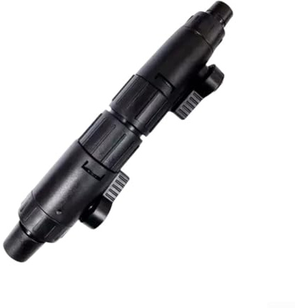Aquarium-Filter, Schnellentriegelungsanschluss, Wasserdurchfluss-Ventil, Absperrschalter, Schlauch, Abreißsystem für Aquarium-Wartung, schwarz (12–16 mm)