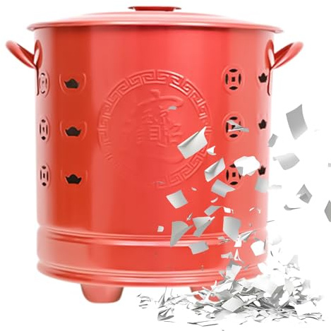 Ratpzou Burn Barrel - Stainless Steel Burning Fire Barrel with Lid - Outdoor Waste Bins for Trash Debris Wood Backyard Courtyard Yard Patio Garden Camping Fireplace