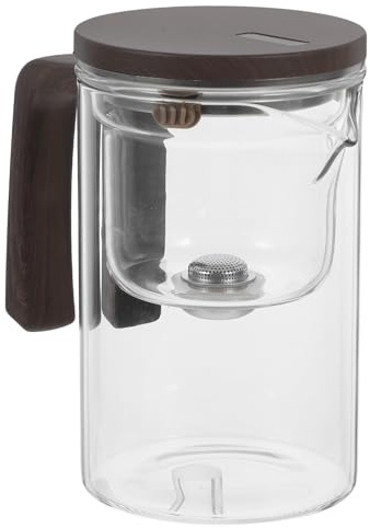 MOLUCKFU Glaskanne mit Herausnehmbarem Teesieb Lose Trennung Hitzebeständig Klarer Tee Elegantes Design für Zuhause Büro und Teestuben Stilvoll und Praktisch