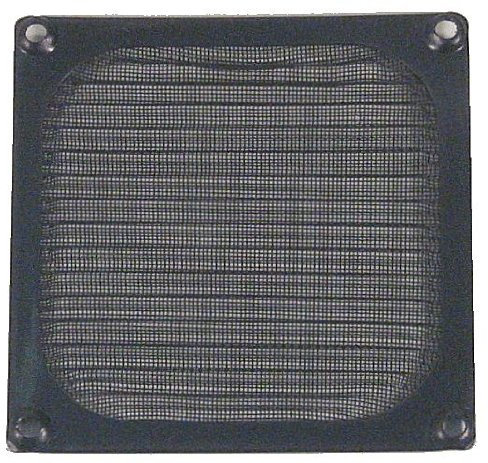 Wire Fan Grill Aluminium Filter 92 mm Black