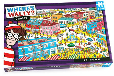 Paul Lamond Where's Wally In Town Puzzle (100-Piece), Red and White