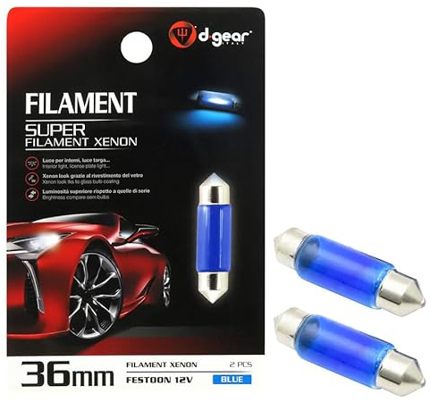 Leuchtmittel Soffitte 10 x 36 mm 12 V Blau Kennzeichenbeleuchtung oder Innenraum