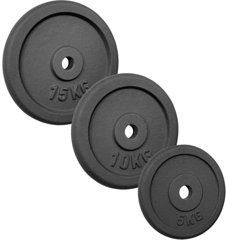 POWER-XTREME Hantelscheiben | Gewichtsscheiben | Gusseisen | 30/31 mm (10kg)