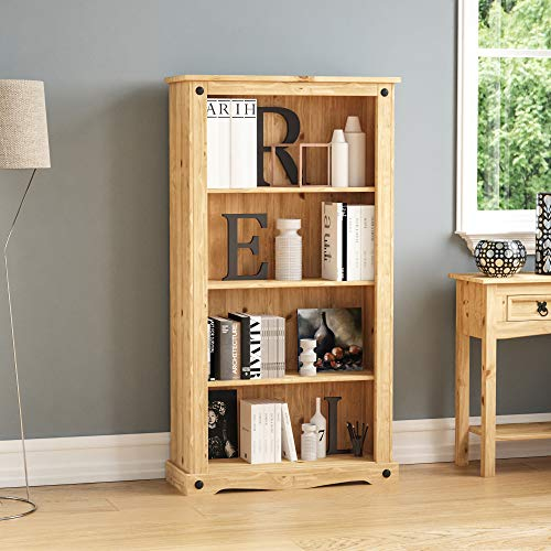 Vida Designs Büro-Bücherregale, Pinienholz, Pinie, Standard, P2401-CR