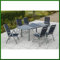 MERXX 7tlg. Amalfi Set, 6 Amalfi Klappsessel, Rückenlehne 5-Fach verstellbar, 1 Ausziehtisch, 140 (200) x 90 cm, Marineblau