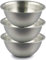 Menax - Küchenschüssel - Schüsselset 3 - Salatschüssel - Edelstahl - Silber - 3 Stück - Ø 21 cm