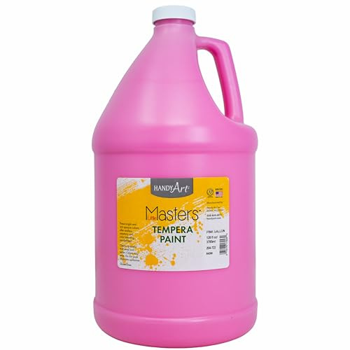 Handy Art Little Masters Tempera Paint, Pink, Gallon, 128 oz., 1 Gallon (Pack of 1)