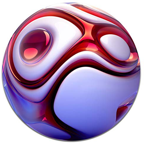 Startonight Impression Sur Verre Acrylique Tableau - Cercle Rouge Blanc Arc-en-Ciel Rond Décor - Moderne Image pour la Décoration de la Maison 60 cm