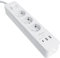 KabelDirekt – Bloc multiprise avec 3 prises (USB, Power Delivery 3.0, charge jusqu’à 3× plus rapide selon l’appareil, protection parafoudre/surtension, testé par TÜV, blanc)