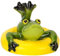 Pommerntraum ® | Schwimmfrosch Schwimmfrösche Teichdeko Teichfigur Gartendeko Schwimmtier Dekofigur Gartenteich SwimmingPool Aquarium (Gelb)