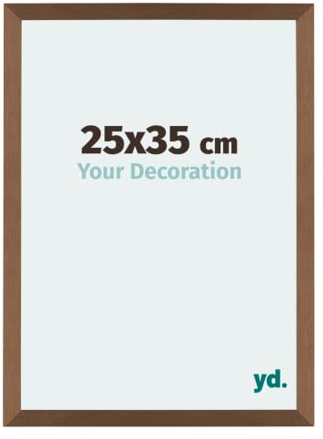 yd. Bilderrahmen 25x35 cm Kupfer Dekor - MDF Rahmen Mura | Your Decoration, Acrylglas aus Kunststoff, Wandmontage, Geeignet für Fotos, Poster und Puzzles, Made in Holland