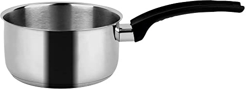 Fagor Alaia Stielkasserolle Induktion 14 cm 1,1 Liter, Edelstahl 18/10, Milchtopf mit Dreilagigem Diffusorboden, Geeignet für Alle Herdarten, Glaskeramik, Gas, Geschirrspüler