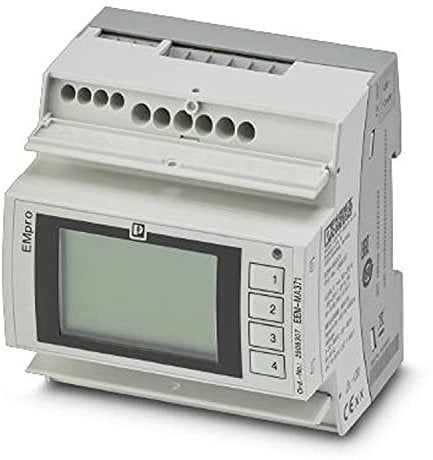 PHOENIX CONTACT EEM-MA371 Multifunktionales Energiemessgerät mit Direktem Rogowskianschluss und Integrierter Modbus/TCP-Schnittstelle, 71.9mm Länge, Grau
