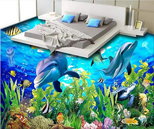 Pvc Bodenbelag Rolle 3D Wallpaper Wandbilder Oce Fliesen Bodenbelag Badezimmer Retro Tapeten Home Decor 3D Bodenbelag-430 * 300cm