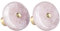 Nupuyai 2pcs Rose Quartz Crystal Drawer Knobs with Screws, Round Healing Stone Decorative Cabinet Pulls Handle for Dresser Home Office