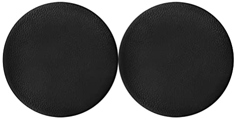 FOMIYES Barhocker-Bezug, wasserdicht, PU-Leder, Schwarz, rund, Stretch, Hockerkissen, waschbar, für Bar, Zuhause, Büro, 30 cm, 2 Stück