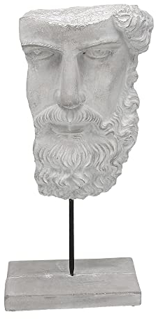 Andrea Fontebasso scultura di Zeus in cemento grigio ionico su supporto in metallo nero 40(H) cm.