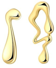 Ohrstecker Silber 925,Damen Ohrstecker, Golden Mode Asymmetrisch Weinflasche Weinglas 925Er Sterling Silber Ohrstecker Ohrringe Elegant Silber Ohrstecker Schmuck Geschenke Für Ihre Frauen Mädchen