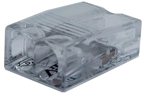 ViD® VDE VC02 - Morsetti di collegamento/morsetti a innesto, Ø 0,5-2,5 mm², 2 poli, 100 pezzi, colore: Bianco