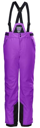 killtec Mädchen Funktionshose/Skihose mit abzippbarem Latz, Schneefang und Kantenschutz KSW 77 GRLS SKI PNTS, neon reines Orchidee, 152, 37258-000