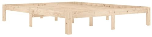 vidaXL Massivholzbett Bettgestell mit Lattenrost Bett Holzbett Bettrahmen Doppelbett Schlafzimmerbett Schlafzimmermöbel Kiefer 160x200cm