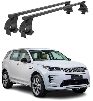 OMAC Dachträger für Land Rover Discovery Sport L550 2019-2026 Stahl Schwarz | DIN 75302:2019 & ISO/PAS 11154:2006 geprüft, Abschließbar, City-Crash-getestet, bis 50 kg Traglast, Querträger, Grundträger