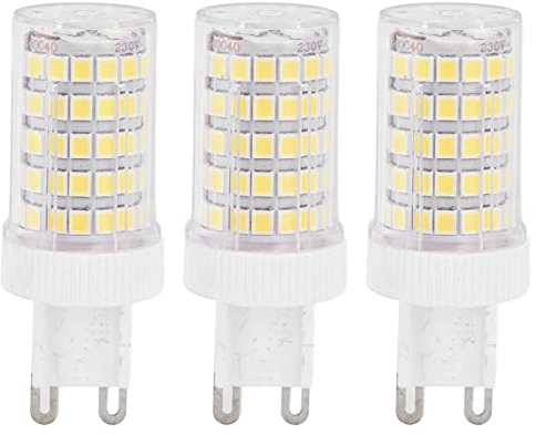 Sxhlseller 3 Stück G9 Glühbirne, 2835 10 W 1000 LM 360-Grad-Winkel-Leuchte, LED-Lampe, für den Innenbereich, Küche, Kristall-Kronleuchter, Wandleuchten, Kronleuchter (Warmes Licht)