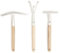 LIVLIG Gartenwerkzeug Set, Gartengeräte Balkon, Gartengeräte Frauen, Gartengeräte weiß, Kralle, Harke, Hacke mit Gabel, 3er Gartengeräte Set