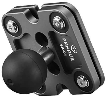 FANAUE Aluminum Phone Holder with 1 Ball Head Adapter Compatible with RAM mounts B Size Double Socket arm (SA-01)