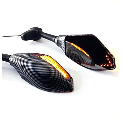 Seitenspiegel Motorrad Spiegel Für ZX9 ZX-9R ZX10R ZX-12R ER-6F Für Ninja 250R Kohlefaser Motorrad Blinker Rückspiegel