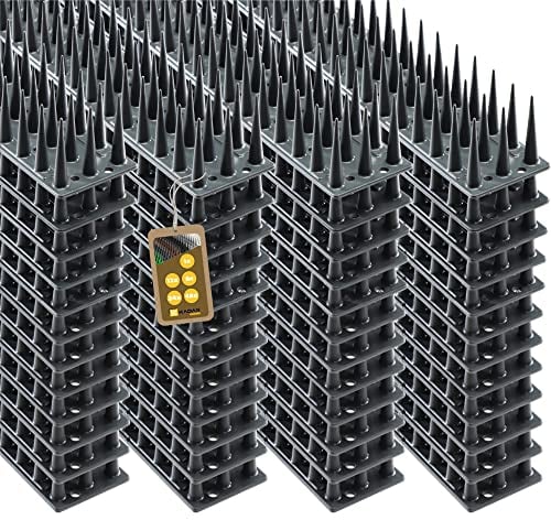 KADAX 48 Stück Vogelabwehr Spikes, Kunststoff, 51x4x3,5 cm, 3-reihig, für Tauben, Katzen, Marder, Zaun, Balkon, Dach, Fensterbank, robust und wetterbeständig, frei zuschneidbar, Anthrazit