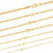 hoplo holzenplotz Singapurkette Halskette 333-8 Karat Gold Auswahl, Breite:1.0 mm, Länge:45 cm, Legierung:333-8 Karat Gold