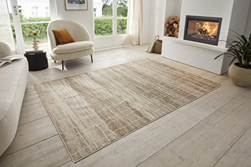 Hanse Home Jord Designer Rug - Flat Weave Vintage Style Abstract Modern Geometric Pattern, Oeko-Tex Living Room Rug for Dining Room, Children's Room, Teenager's Room, Hallway - Cream, 160 x 235 cm