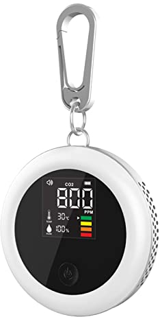 CO2-Detektor,Kohlendioxid-Konzentrationsdetektor, 3 in 1 Tragbarer Kohlendioxiddetektor mit automatischem Alarm für Wachstumszelte, Weinkeller, Haus