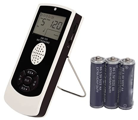 Mini-Digital-Metronom, Stimmgerät-Metronom, Elektronisches Metronom, 1800 MAh, LCD-Digitalanzeige, Universelles Gitarren-, Klavier-, Saxophon- und Gesangsmetronom