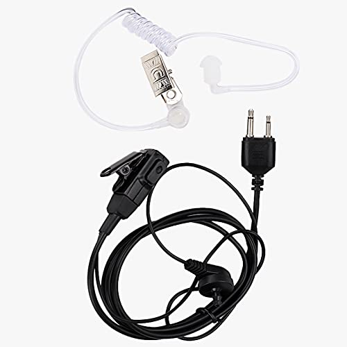 2-poliges Akustik-PTT-Mikrofon für Icom Strahlungsbeständiges Luftschlauch-Headset, Kopfhörer und Umgebung, 2-polige Modelle, Walkie-Talkies